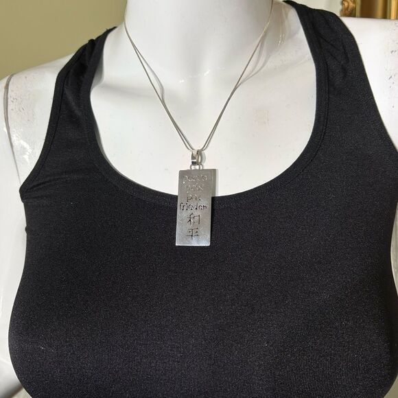 925 Sterling Silver “Peace” Necklace (Proceeds to Doctors Without Borders) - Picture 2 of 11